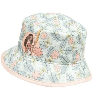 Disney Brand Moana Toddler Girls Reversible Pink Bucket Style Hat